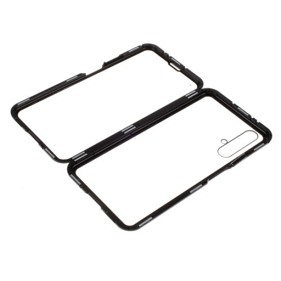 Μεταλλική Μαγνητική Θήκη 360 μοιρών (Detachable Metal Frame) για Huawei Honor 20 / Nova 5T - Μαύρο Huawei Θήκες Κινητών