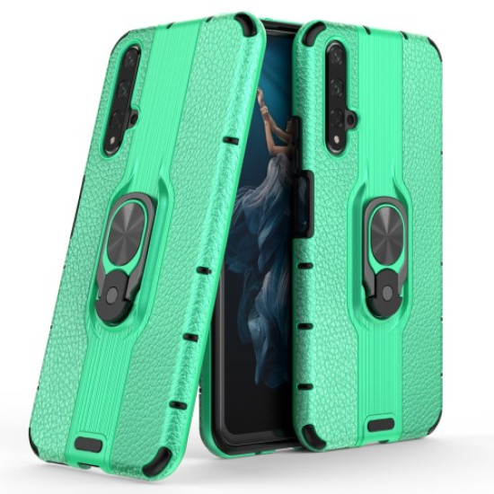 Detachable Ring Holder Kickstand PC TPU Hybrid Case for Huawei Honor 20S / Honor 20 / nova 5T - Green Huawei Cases Mobile