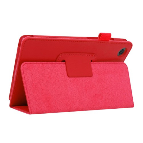 For Lenovo Tab M8/Tab M8 (2nd Gen) Litchi Texture Leather Case Tablet Cover - Red Lenovo Cases Mobile Tablet