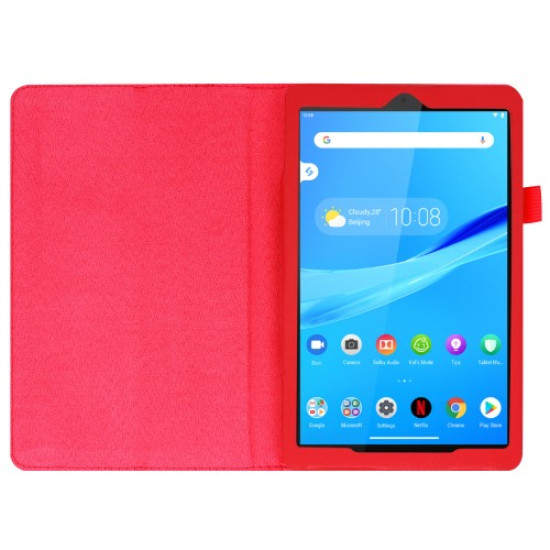 For Lenovo Tab M8/Tab M8 (2nd Gen) Litchi Texture Leather Case Tablet Cover - Red Lenovo Cases Mobile Tablet