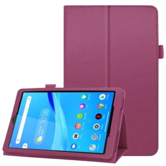 For Lenovo Tab M8/Tab M8 (2nd Gen) Litchi Texture Leather Case Tablet Cover - Purple Lenovo Cases Mobile Tablet