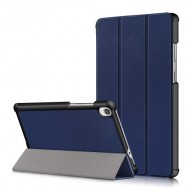 Tri-fold with Stand Leather Tablet Cover for Lenovo Tab M8 HD8505/8705 - Dark Blue