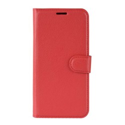 Litchi Surface Leather Wallet Case for Huawei nova 6 SE/nova 7i/P40 Lite - Red