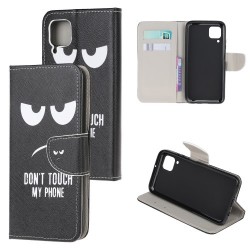 Δερμάτινη Θήκη Πορτοφόλι με Βάση Στήριξης για Huawei P40 lite / nova 7i / nova 6 SE - Don't Touch My Phone