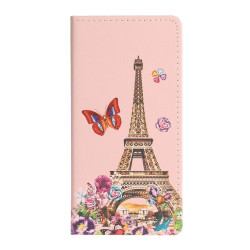 Pattern Printing PU Leather Card Slot TPU Phone Case for Huawei Nova 6 SE/7i/P40 Lite - Eiffel Tower
