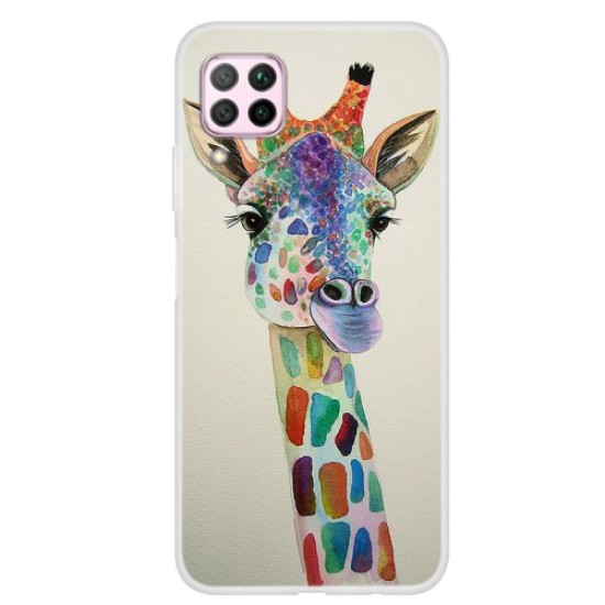 Pattern Printing Soft TPU Back Protection Case for Huawei P40 lite/nova 6 SE/Nova 7i - Giraffe Huawei Cases Mobile