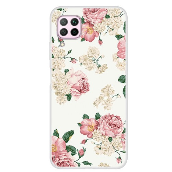 Pattern Printing Soft TPU Back Protection Case for Huawei P40 lite/nova 6 SE/Nova 7i - Pretty Flower Huawei Cases Mobile