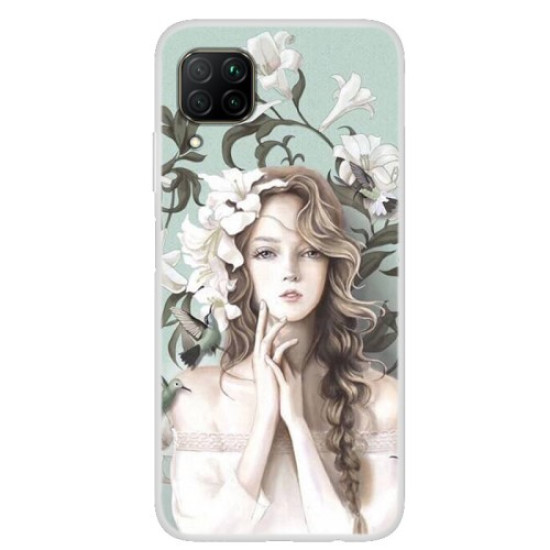 Pattern Printing TPU Phone Back Case for Huawei nova 6 SE/Nova 7i/P40 lite - Pretty Girl Huawei Cases Mobile