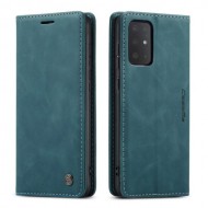 CASEME 013 Series Auto-absorbed Business Leather Wallet Stand Phone Case for Samsung Galaxy S20 Plus - Green