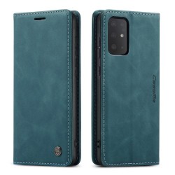 CASEME 013 Series Auto-absorbed Business Leather Wallet Stand Phone Case for Samsung Galaxy S20 Plus - Green