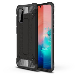 Armor Guard Plastic + TPU Hybrid Case for Samsung Galaxy S20 - Black