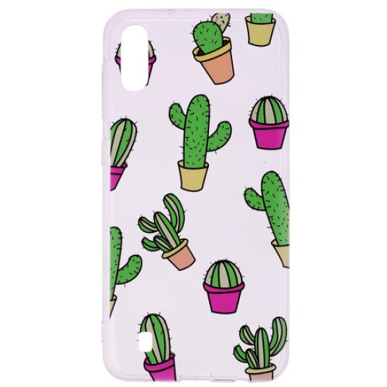 Pattern Printing TPU Protection Case Shell for Samsung Galaxy A10 - Cactus Samsung Cases Mobile