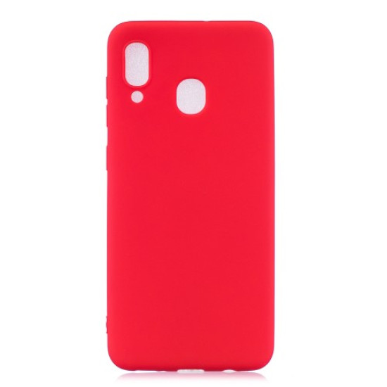 Candy Color Soft TPU Phone Case for Samsung Galaxy M20 - Red Samsung Cases Mobile