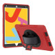 Heavy Duty PC TPU Hybrid Kickstand Tablet Case [with Hand Strap] for iPad 10.2 (2019) - Red Apple Cases Tablet