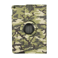 Camouflage Design 360 Swivel Stand Leather Tablet Case for iPad 10.2 (2019) - Light Green