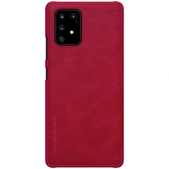 NILLKIN Qin Series Leather Shell with Card Slot Protecitve Case for Samsung Galaxy A91/S10 Lite - Red Samsung Cases Mobile