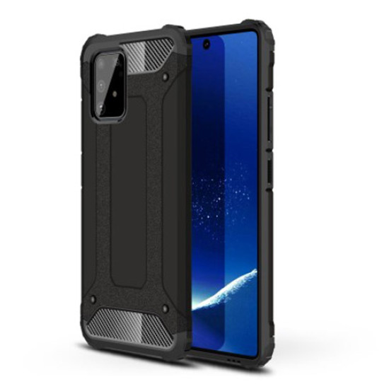 Armor Guard Plastic + TPU Hybrid Case for Samsung Galaxy A91/S10 Lite - Black Samsung Cases Mobile