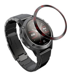 Stainless Steel Watch Bezel (Type B) Replacement for Garmin Fenix 5 - Black/Red Stainless Steel Watch Bezel (Type B) Replacement for Garmin Fenix 5 - Black/Red