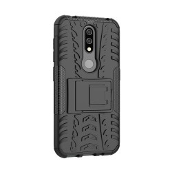 Anti-slip PC + TPU Combo Case with Kickstand for Nokia 4.2 (2019) - Black