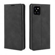 Silky Touch Leather Wallet Case for Samsung Galaxy A81/Note 10 Lite/M60s - Black