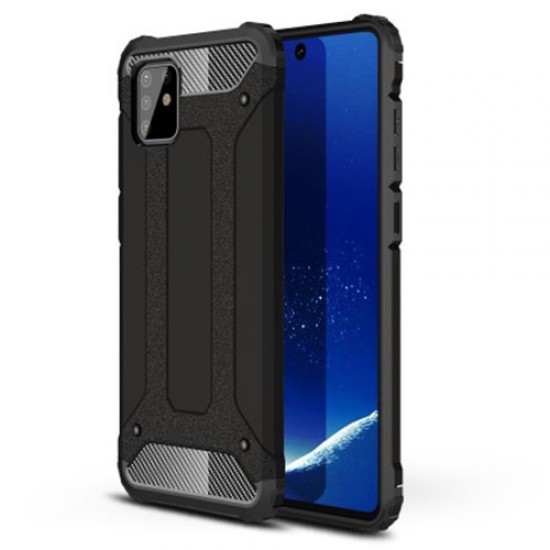 Armor Guard Plastic + TPU Combo Case for Samsung Galaxy A81/Note 10 Lite - Black Samsung Cases Mobile