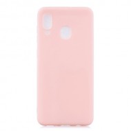 Solid Color Candy TPU Case for Samsung Galaxy A40 - Light Pink