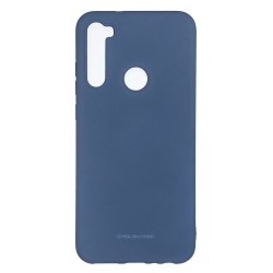 MOLAN CANO Θήκη Σιλικόνης TPU με Βελούδινη Υφή για Xiaomi Redmi Note 8T - Σκούρο Μπλε