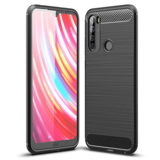 Θήκη Σιλικόνης TPU Carbon Fiber Brushed για Xiaomi Redmi Note 8T - Μαύρο XIAOMI Θήκες Κινητών