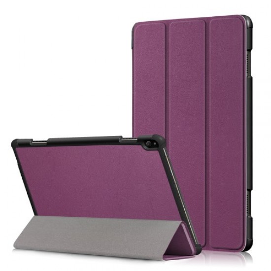 Tri-fold Stand PU Leather Smart Tablet Shell for Lenovo Tab P10 TB-X705F - Purple Lenovo Cases Mobile Tablet
