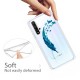 Pattern Printing Clear TPU Phone Case Cover for Huawei Honor 20S / Honor 20/nova 5T - Blue Feather Huawei Cases Mobile