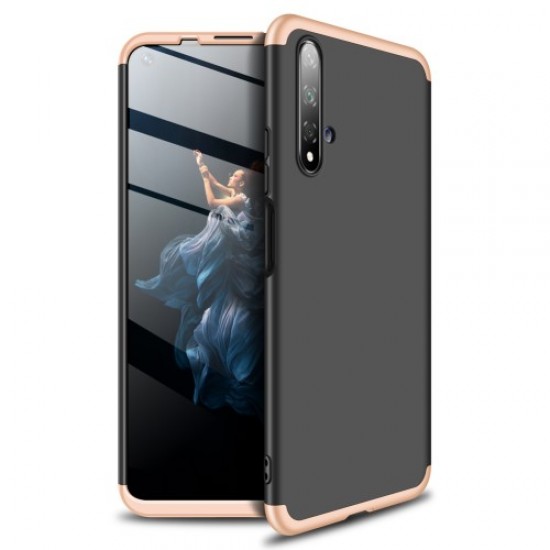 GKK 3-Piece Matte Hard PC Phone Shell Case for Huawei Honor 20/nova 5T/Honor 20/nova 5TS - Gold / Black Huawei Cases Mobile