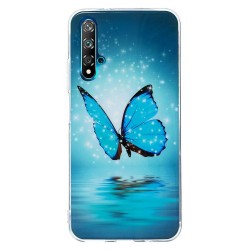 Θήκη Σιλικόνης TPU για Honor 20 / Nova 5T - Μπλε Πεταλούδα