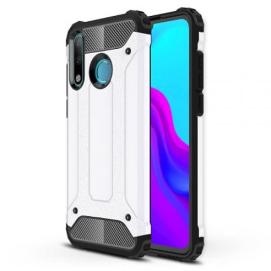 Heavy Duty Rugged Hybrid Phone Shell (Plastic + TPU) for Huawei P30 Lite - White Huawei Cases Mobile