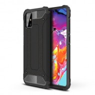 Armor Guard Plastic + TPU Hybrid Case for Samsung Galaxy A71 - Black