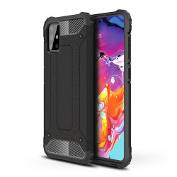 Armor Guard Plastic + TPU Hybrid Case for Samsung Galaxy A71 - Black