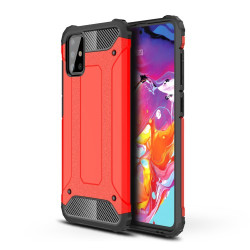 Armor Guard Plastic + TPU Hybrid Case for Samsung Galaxy A71 - Red