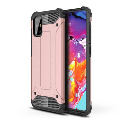 Armor Guard Plastic + TPU Hybrid Case for Samsung Galaxy A71 - Rose Gold