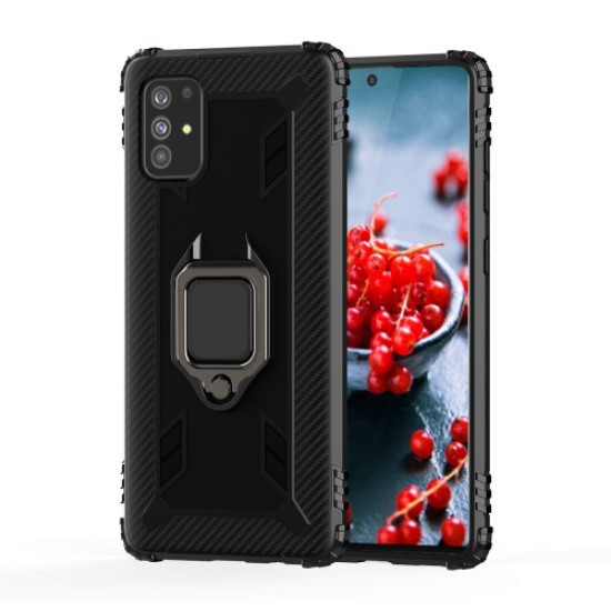 With Kickstand TPU Mobile Phone Case for Samsung Galaxy A71 - Black Samsung Cases Mobile