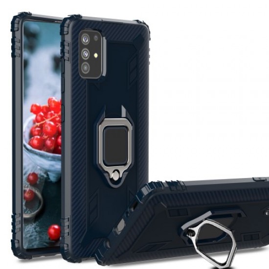 With Kickstand TPU Mobile Phone Case for Samsung Galaxy A71 - Blue Samsung Cases Mobile