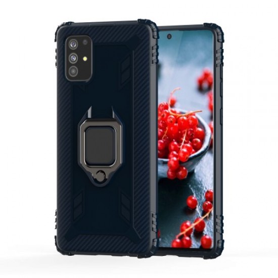 With Kickstand TPU Mobile Phone Case for Samsung Galaxy A71 - Blue Samsung Cases Mobile