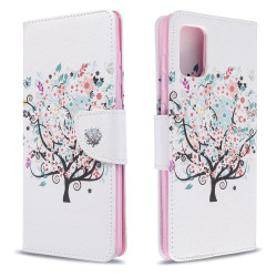 Pattern Printing Wallet Leather Flip Phone Cover for Samsung Galaxy A71 - Flower Tree