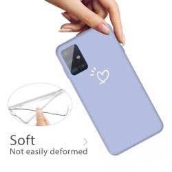 Θήκη Σιλικόνης TPU με Σχέδιο Καρδιά για Samsung Galaxy A71 - Μωβ Θήκη Σιλικόνης TPU με Σχέδιο Καρδιά για Samsung Galaxy A71 - Μωβ