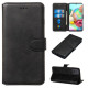 Solid Color Flip Leather Wallet Phone Case for Samsung Galaxy A71 - Black Samsung Cases Mobile