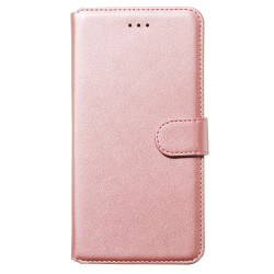 Solid Color Flip Leather Wallet Phone Case for Samsung Galaxy A71 - Rose Gold