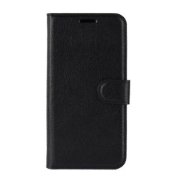 Litchi Skin Wallet Leather Stand Case for Samsung Galaxy A51 - Black
