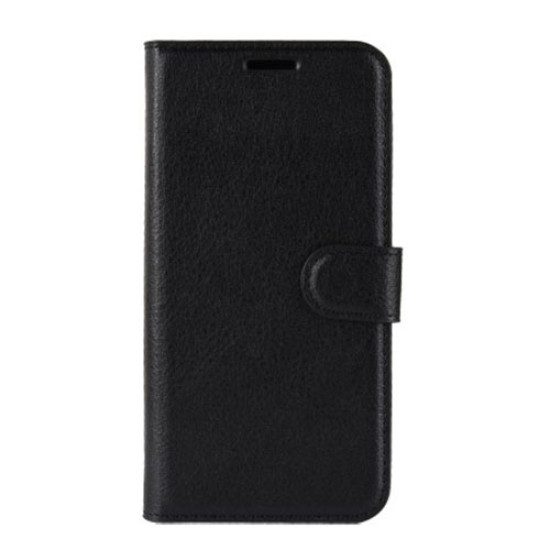Litchi Skin Wallet Leather Stand Case for Samsung Galaxy A51 - Black Samsung Cases Mobile