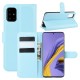 Litchi Skin Wallet Leather Stand Case for Samsung Galaxy A51 - Baby Blue Samsung Cases Mobile