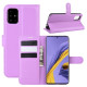 Litchi Skin Wallet Leather Stand Case for Samsung Galaxy A51 - Purple Samsung Cases Mobile