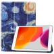 Pattern Printing PU Leather Tri-fold Stand Tablet Case for iPad 10.2 (2019) - Abstract Painting Apple Cases Tablet
