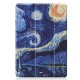 Pattern Printing PU Leather Tri-fold Stand Tablet Case for iPad 10.2 (2019) - Abstract Painting Apple Cases Tablet